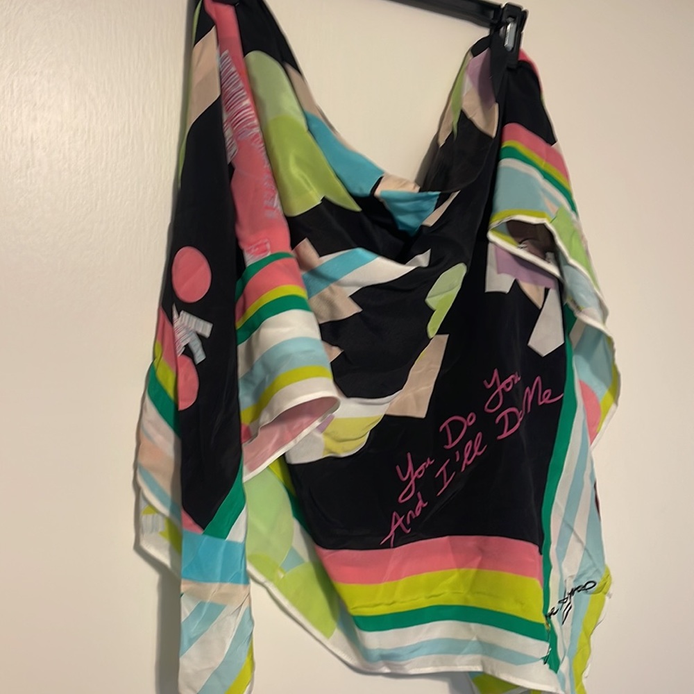 Large silk square scarf